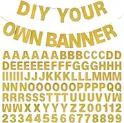 110 pcs DIY Customisable Letter Banner Kit (Gold)