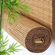 Bamboo Roller Shades, Bamboo Blinds Light Filtering Roller Shades, Roman Window Curtains, Easy to Install Anti-UV, Home Office Hotel Patio Roller Shade, Outdoor Roller Shades(75cmx75cm)
