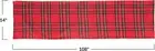 Creative Co-Op 108" L x 14" W Brushed Cotton Plaid Table Runner, Red & Black Ent