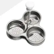 Egg Cooker Hard Boiled Boiler Poached Eggs Maker Poacher Poaching Pans for Two