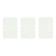 3x 32pc Filofax Pocket Notebook Paper Refill Office Stationery Pad Squared White
