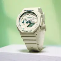 在飛比找PChome24h購物優惠-CASIO G-SHOCK 摩登綠色農家橡樹計時錶/米/GM