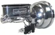 POWER BRAKE BOOSTER & WILWOOD POLISHED MASTER CYLINDER & VALVE,65-74 CDP A,B,E
