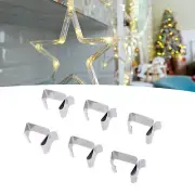 (L 24x15mm)50Pcs Metal Christmas Lights Gutter Hooks Stainless Steel Christma BX