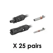 Genuine MC4-EVO 2 Solar PV Connectors PV-KBT4-EVO2/6I-UR - 1 Pack of 25 Pairs