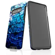 For Samsung Galaxy S10 Case Armour Cover, Blue Mirror