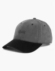AllSaints Cotton & Corduroy Adjustable Baseball Cap-Gray- NWT