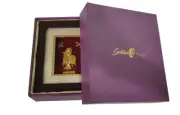 24k gold Krishna Cow leaf sheets Frame for Gift and Home Decor (15 X 18 cms)