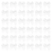 100Pcs 1" Mini Satin Ribbon Bows for DIY Craft Party Decoration White