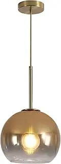 KCO Lighting 1-Light Modern Glass Pendant Lights Large Gold Globe Pendant Light Mid Century Single Pendant Light Kitchen Island Dining Room Lighting Fixtures Ceiling Hanging