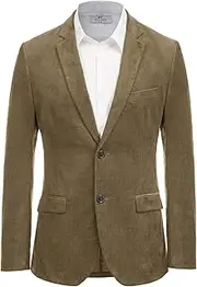 [PJ PAUL JONES] Paul Jones Men's Casual Corduroy Blazer Jacket Slim Fit Two-Button Sport Coat