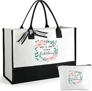 [FURTOM] Personalized Gifts Canvas Tote Bags for Women Shopping Reusable Grocery Bags Shoulder Bag Women Friends Teacher Sister