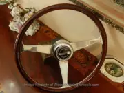Jensen Interceptor MK III Wood Steering Wheel NARDI Adjustable Hub +Horn Button