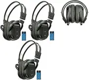 3 Pack of Two Channel Folding Adjustable Infrared Headphone for in Car Rear Entertainment Systems (3)