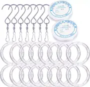 18PCS Wind Chime Supplies Wind Chime Top Wind Chime Ring Crystal Wind Chime Kit