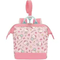 在飛比找蝦皮購物優惠-日本三麗鷗 HELLO KITTY粉色滿版印花防走失兒童背包