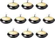 Set of 10 Red Belt Gold Saikomasuji Ceramic Plates 6.6 x 3.5 inches (16.8 x 9 cm) | Setomonohonpo, Ceramic Plate, Lid Reinforced