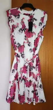 Portmans 782849 Ladies A1 Pinkfields Floral Print Dress Size 16 New