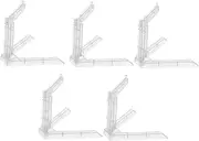 Mobestech 5pcs Plastic Action Figure Stand: Assembly Figure Display Holder Base - Doll Model Support Stands - Monsters Toy Rack For Collection