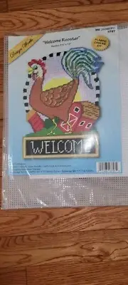 Design Works Welcome Rooster Plastic Canvas Kit