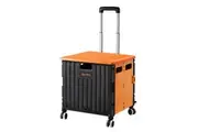 San Hima 70L Shopping Trolley Foldable Camping Cart Grocery Basket 360 Wheel
