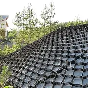 geo Grid 2 inch Geocell Ground Grid, HDPE Geo Grid Ground Gravel Grid, Geogrid Driveway, Permeable Paver System Ground Stabilization Grid Geocell Permeable Pavers for Landscaping Parking Lots (Color