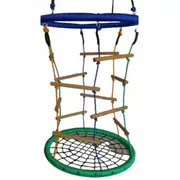 Circular Nest Swing with Climbing Ladder