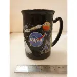 二手肯尼迪航天中心NASA馬克杯黑色航天飛機阿波羅/重磅瓷器/立體浮雕飛機