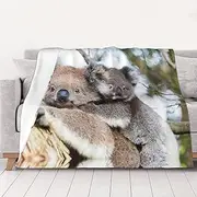 ObabO Koala Bear Multi-Size Ultra-Soft Flannel Blanket (Horizontal),Thickened Velvet Sofa Blanket,Light And Warm