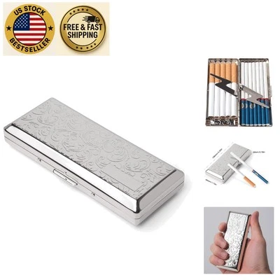 Double-Sided Spring Clip Cigarette Case - Holds Up to 10 Stylish Cigarettes