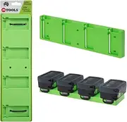 48 Tools Festool 18V Battery Wall Mount - Durable, UV-Resistant ABS Plastic Holder, Easy 6-Screw Installation, Versatile Mounting, Space-Efficient Design for Workshop & Garage
