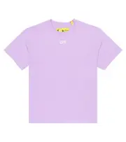 [Off-White Kids] Off-White Kids Logo cotton T-shirt Y 4 purple