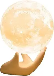 Moon Lamps for Bedrooms,Creative Moon Light Lamp with Ceramic Hand Shaped Lampholder - USB Rechargeable Dimmable Bedroom Lamp Decoration, for Kids Adults