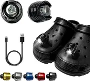 Headlights for Shoes, Version Rechargeable and Waterproof, 2pcs Lights Flashlight Attachment, LED Lights Charms Accessories for Kids Adults, Camping Headlights Flashlights for Shoe