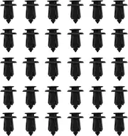 EMSea 30pcs Plastic Trim Clips Black Fit 10mm Hole For Automotive Car, Bumper, Interior, Panel