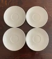 New JASPER CONRAN AT WEDGWOOD Set of Four Tea Saucers White Casual Earthenware