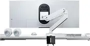Monitor Arm Gas Heavy Duty Single Monitor Mount with 3.0 USB Ports, Aluminum Pneumatic Spring Desk Mount Arm Fits Ultrawide Monitors up to 49 inches and 39.6 lbs Monitor Desk Mount