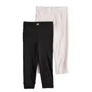 Carter’s Baby Girl 9 Months Pink Black Leggings Pants NEW