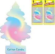 2PCS LITTLE TREES Car Air Freshener Hanging Tree Provides Long Lasting Scent for Auto or Home New Car Scent (Cotton Candy)