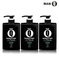 在飛比找ETMall東森購物網優惠-MAN-Q 2 in1非凡永恆洗髮沐浴露x3入(600ml/