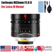 7artisans M35mm F2.0 II V2 Full Frame Manual Focus Lens For Leica M Mount Camera