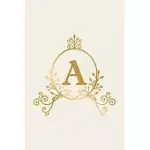 A: MONOGRAM INITIAL LETTER A - PERSONALIZED INITIAL MONOGRAM LETTER A COLLEGE RULED NOTEBOOK - 6 X 9 INCH POCKET SIZE: CU