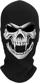 Thick Skeleton Skull Ghost Death Halloween Balaclava Face Mask for Cosplay Costume
