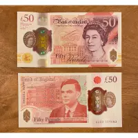 在飛比找蝦皮商城精選優惠-英國全新紀念五十元50元面額紀念英國女王頭像塑質紙幣(購買1