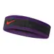 Nike 頭帶 Swoosh Headband 男女款 運動休閒 吸濕排汗 球類運動 跑步 黑 紫 N000154404-3OS