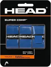 Head Super Comp Racquet Overgrip - Tennis Racket Grip Tape - Blue 3-Pack