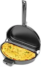 Fox Run Egg Pan, Non-Stick Folding Omelette Pan, 8"