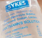 Sykes Hartmans Solution 5 Litres IV Infusion Electrolyte Cattle Horse Dog Cat