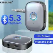 Bluetooth 5.3 Audio Receiver AUX 3.5mm Wireless Adapter with Mic for Car TV Spea