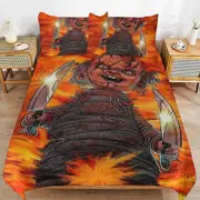 a1253 Chucky Duvet Cover Set, 3 Piece Bedding Set 86x70" Double Sided Printing Decorative Comforter Cover Set (1 Duvet Cover + 2 Pillow Shams)" jfr125